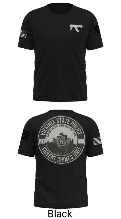 Violent Crimes Unit 81927816 Short Sleeve Performance Shirt - 22