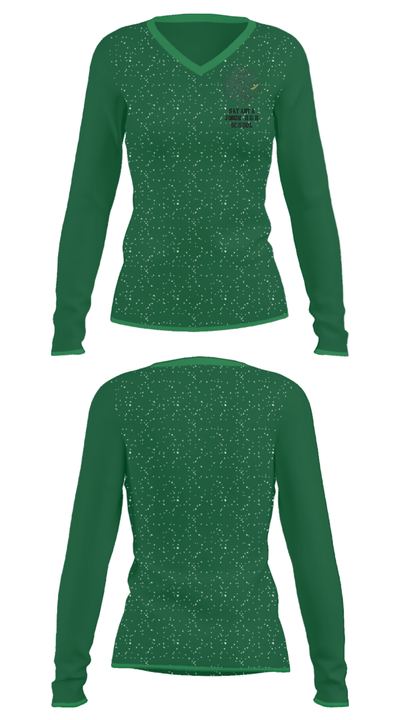 Satanta Junior High School 30254138 Women's Long Sleeve V-neck Shirt - 33