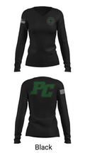 Pine Crest School (Upper School) Volleyball 95644172 Women's Long Sleeve V-neck Shirt - 35