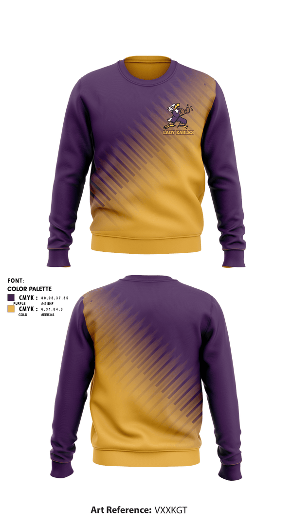Crew Neck Sweatshirt, Lady Eagles, Women's Volleyball, Teamtime, Team time, sublimation, custom sports apparel, team uniforms, spirit wear, spiritwear, sports uniforms, custom shirts, team store, custom team store, fundraiser sports, apparel fundraiser