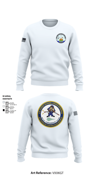 Crew Neck Sweatshirt, Marcus Island Loran Station, Coast Guard, Teamtime, Team time, sublimation, custom sports apparel, team uniforms, spirit wear, spiritwear, sports uniforms, custom shirts, team store, custom team store, fundraiser sports, apparel fundraiser