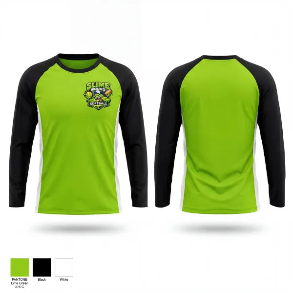 Long Sleeve Performance Shirt, Slime Squad, Softball, Teamtime, Team time, sublimation, custom sports apparel, team uniforms, spirit wear, spiritwear, sports uniforms, custom shirts, team store, custom team store, fundraiser sports, apparel fundraiser