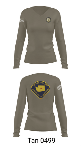 Womens Long Sleeve Vneck Shirt, Monroe Correctional Complex, Police, Teamtime, Team time, sublimation, custom sports apparel, team uniforms, spirit wear, spiritwear, sports uniforms, custom shirts, team store, custom team store, fundraiser sports, apparel fundraiser