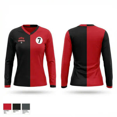 Diablos FC 36126165 Women's Long Sleeve V-neck Shirt - 1
