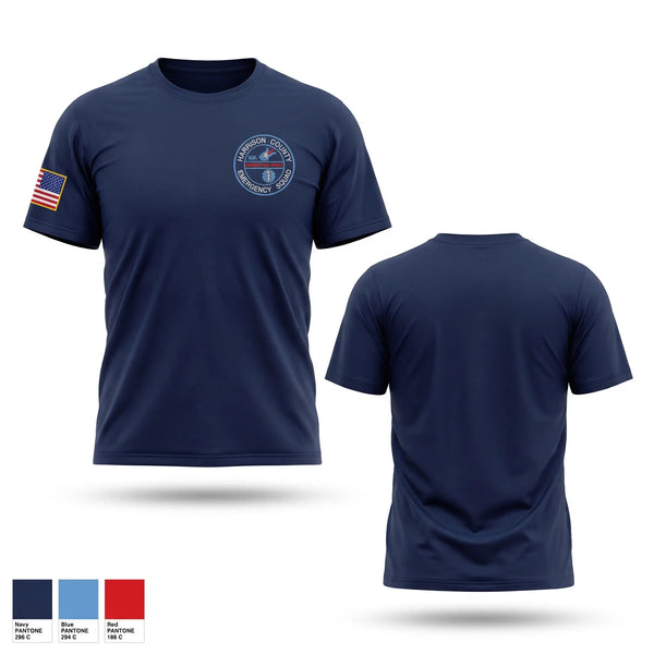 Old School Cotton Feel Shirt, Harrison County Emergency Squad, EMS/EMT, Teamtime, Team time, sublimation, custom sports apparel, team uniforms, spirit wear, spiritwear, sports uniforms, custom shirts, team store, custom team store, fundraiser sports, apparel fundraiser