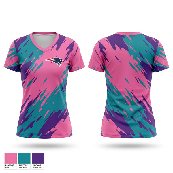 Womens Short Sleeve Vneck Shirt, Madison Middle Lady Patriots Soccer, Women's Soccer, Teamtime, Team time, sublimation, custom sports apparel, team uniforms, spirit wear, spiritwear, sports uniforms, custom shirts, team store, custom team store, fundraiser sports, apparel fundraiser