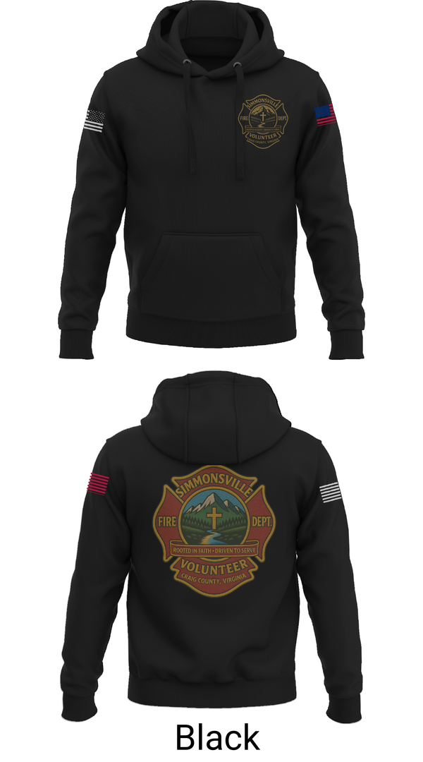 Hoodie, Simmonsville VFD, , Teamtime, Team time, sublimation, custom sports apparel, team uniforms, spirit wear, spiritwear, sports uniforms, custom shirts, team store, custom team store, fundraiser sports, apparel fundraiser