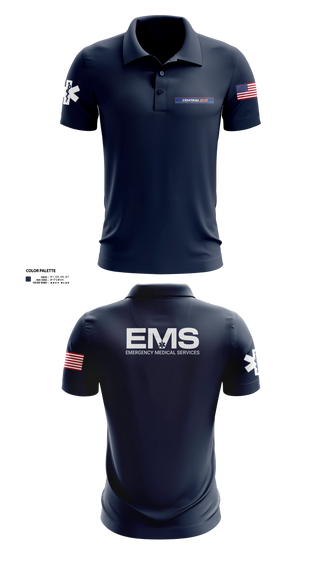 Short Sleeve Performance Polo, Central EMS, EMS/EMT, Teamtime, Team time, sublimation, custom sports apparel, team uniforms, spirit wear, spiritwear, sports uniforms, custom shirts, team store, custom team store, fundraiser sports, apparel fundraiser