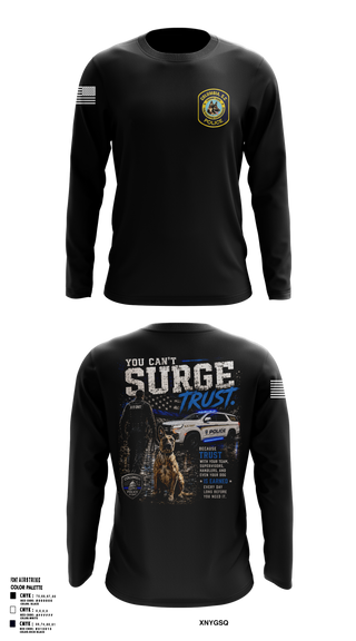 Long Sleeve Performance Shirt, South Carolina Police K9 Association, Police, Teamtime, Team time, sublimation, custom sports apparel, team uniforms, spirit wear, spiritwear, sports uniforms, custom shirts, team store, custom team store, fundraiser sports, apparel fundraiser