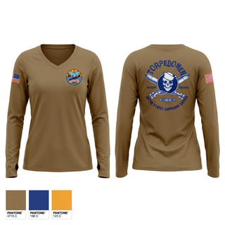Womens Long Sleeve Vneck Shirt, TM div, Navy, Teamtime, Team time, sublimation, custom sports apparel, team uniforms, spirit wear, spiritwear, sports uniforms, custom shirts, team store, custom team store, fundraiser sports, apparel fundraiser
