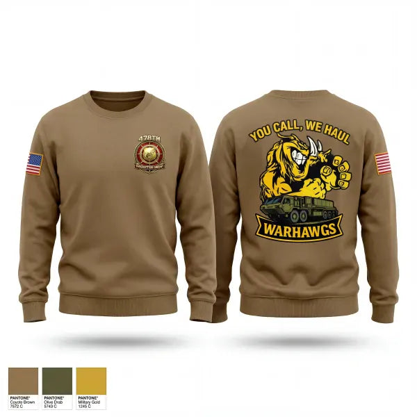 Crew Neck Sweatshirt, 478th Trasportation Company, Army, Teamtime, Team time, sublimation, custom sports apparel, team uniforms, spirit wear, spiritwear, sports uniforms, custom shirts, team store, custom team store, fundraiser sports, apparel fundraiser
