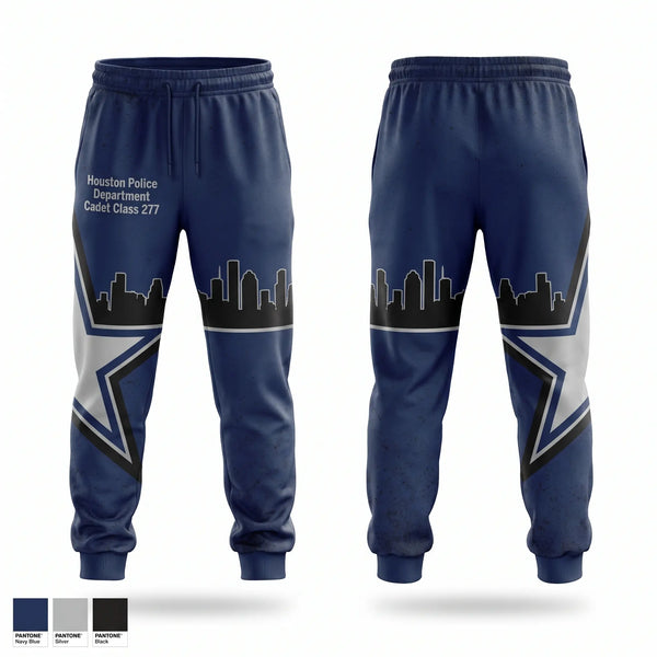 Sweatpants, Houston Police Department Cadet Class 277, Police, Teamtime, Team time, sublimation, custom sports apparel, team uniforms, spirit wear, spiritwear, sports uniforms, custom shirts, team store, custom team store, fundraiser sports, apparel fundraiser