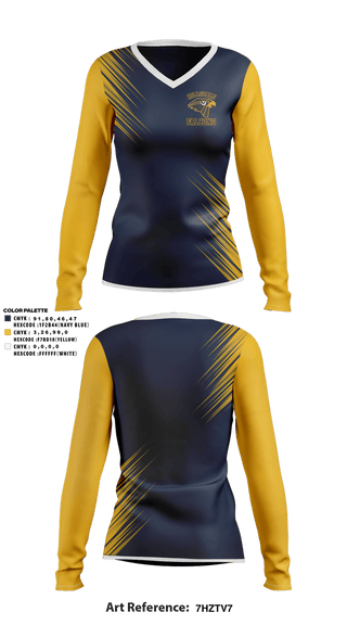 Womens Long Sleeve Vneck Shirt, Hillsdale Falcons, Softball, Teamtime, Team time, sublimation, custom sports apparel, team uniforms, spirit wear, spiritwear, sports uniforms, custom shirts, team store, custom team store, fundraiser sports, apparel fundraiser