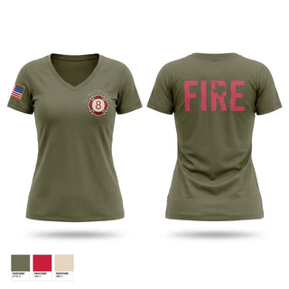 Womens Short Sleeve Vneck Shirt, Joy VFD, Fire Department, Teamtime, Team time, sublimation, custom sports apparel, team uniforms, spirit wear, spiritwear, sports uniforms, custom shirts, team store, custom team store, fundraiser sports, apparel fundraiser