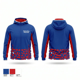 Windbreaker, Palestine Patriots, Cheer, Teamtime, Team time, sublimation, custom sports apparel, team uniforms, spirit wear, spiritwear, sports uniforms, custom shirts, team store, custom team store, fundraiser sports, apparel fundraiser