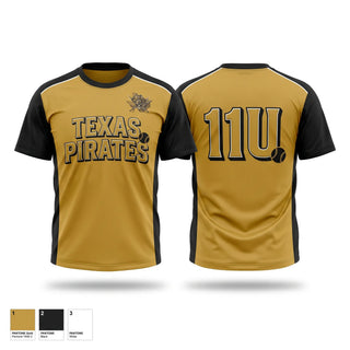Soft Poly Tee Cotton Like Feel, Texas Pirates, Baseball, Teamtime, Team time, sublimation, custom sports apparel, team uniforms, spirit wear, spiritwear, sports uniforms, custom shirts, team store, custom team store, fundraiser sports, apparel fundraiser