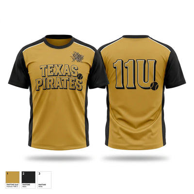Texas Pirates Soft Poly Tee Cotton Like Feel - 1