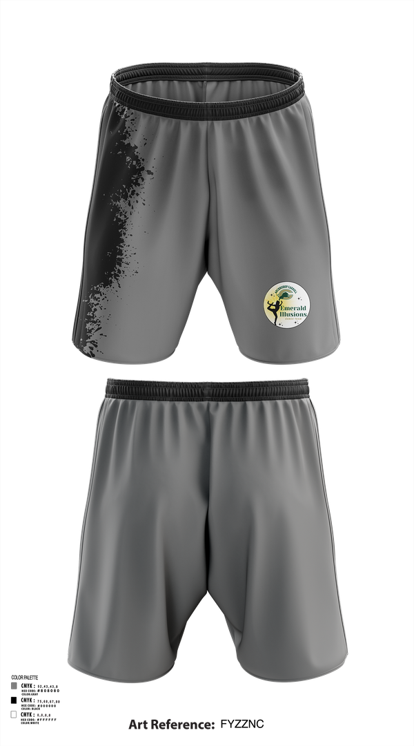 Athletic Shorts With Pockets, Emerald Illusions Dance Team, Spirit Store, Teamtime, Team time, sublimation, custom sports apparel, team uniforms, spirit wear, spiritwear, sports uniforms, custom shirts, team store, custom team store, fundraiser sports, apparel fundraiser