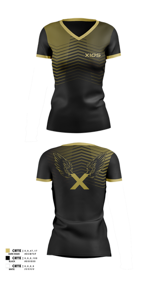 Womens Short Sleeve Vneck Shirt, XIOS Strength & ConditioningXIOS Strength & Conditioning, Spirit Store, Teamtime, Team time, sublimation, custom sports apparel, team uniforms, spirit wear, spiritwear, sports uniforms, custom shirts, team store, custom team store, fundraiser sports, apparel fundraiser