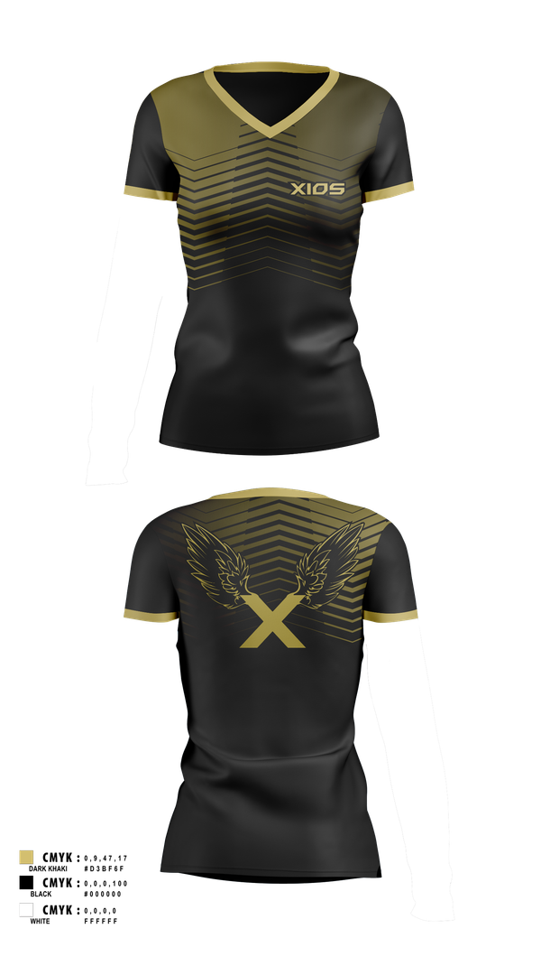 Womens Short Sleeve Vneck Shirt, XIOS Strength & ConditioningXIOS Strength & Conditioning, Spirit Store, Teamtime, Team time, sublimation, custom sports apparel, team uniforms, spirit wear, spiritwear, sports uniforms, custom shirts, team store, custom team store, fundraiser sports, apparel fundraiser