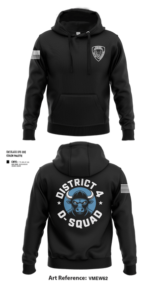 Hoodie, District 4 D Squad, Police, Teamtime, Team time, sublimation, custom sports apparel, team uniforms, spirit wear, spiritwear, sports uniforms, custom shirts, team store, custom team store, fundraiser sports, apparel fundraiser