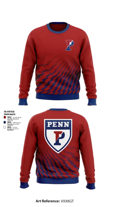 University of Pennsylvania Wrestling Quakers 74407177 Crew Neck Sweatshirt - 1