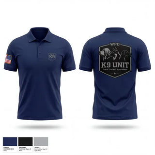 Short Sleeve Performance Polo, WPD K9, Police, Teamtime, Team time, sublimation, custom sports apparel, team uniforms, spirit wear, spiritwear, sports uniforms, custom shirts, team store, custom team store, fundraiser sports, apparel fundraiser