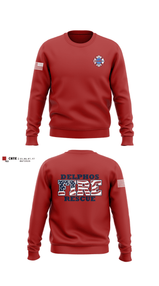 Crew Neck Sweatshirt, Delphos, Fire Department, Teamtime, Team time, sublimation, custom sports apparel, team uniforms, spirit wear, spiritwear, sports uniforms, custom shirts, team store, custom team store, fundraiser sports, apparel fundraiser