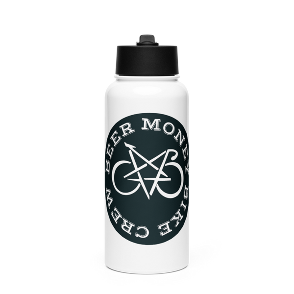 Beer Money Bike Crew 91191775 Stainless Steel Water Bottle with a Straw Lid