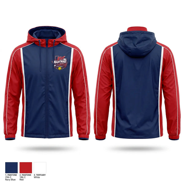 Windbreaker, Etx Nightmares, Softball, Teamtime, Team time, sublimation, custom sports apparel, team uniforms, spirit wear, spiritwear, sports uniforms, custom shirts, team store, custom team store, fundraiser sports, apparel fundraiser