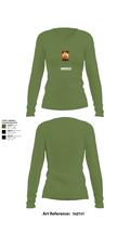 Smoked 40905886 Women's Long Sleeve V-neck Shirt - 41
