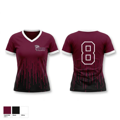 Anoka Tornadoes 88983884 Women's Short Sleeve V-neck Shirt - 1
