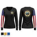 Marin County Juvenile Hall Women's Long Sleeve V-neck Shirt - 1