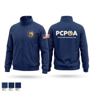Windbreaker, Pa Crime Prevention Officers Association, Police, Teamtime, Team time, sublimation, custom sports apparel, team uniforms, spirit wear, spiritwear, sports uniforms, custom shirts, team store, custom team store, fundraiser sports, apparel fundraiser