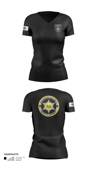 Womens Short Sleeve Vneck Shirt, Jackson County SD, Police, Teamtime, Team time, sublimation, custom sports apparel, team uniforms, spirit wear, spiritwear, sports uniforms, custom shirts, team store, custom team store, fundraiser sports, apparel fundraiser