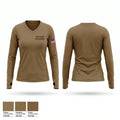 Task Force Philippines Women's Long Sleeve V-neck Shirt - 1