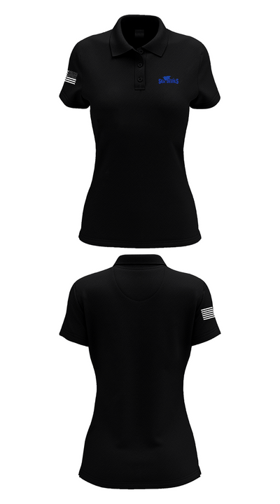 Cape Fear Community College Soccer 4526696 Women's Short Sleeve Performance Polo  - 36
