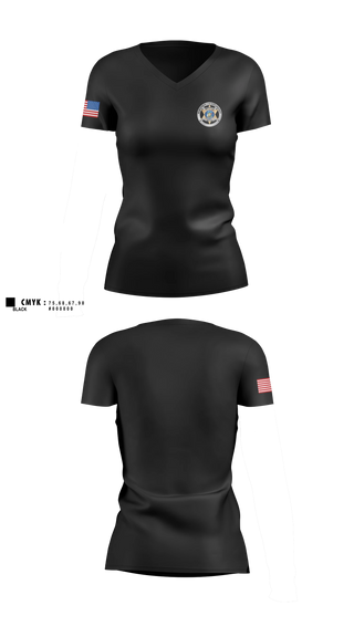 Womens Short Sleeve Vneck Shirt, Marathon County Sheriff, Police, Teamtime, Team time, sublimation, custom sports apparel, team uniforms, spirit wear, spiritwear, sports uniforms, custom shirts, team store, custom team store, fundraiser sports, apparel fundraiser