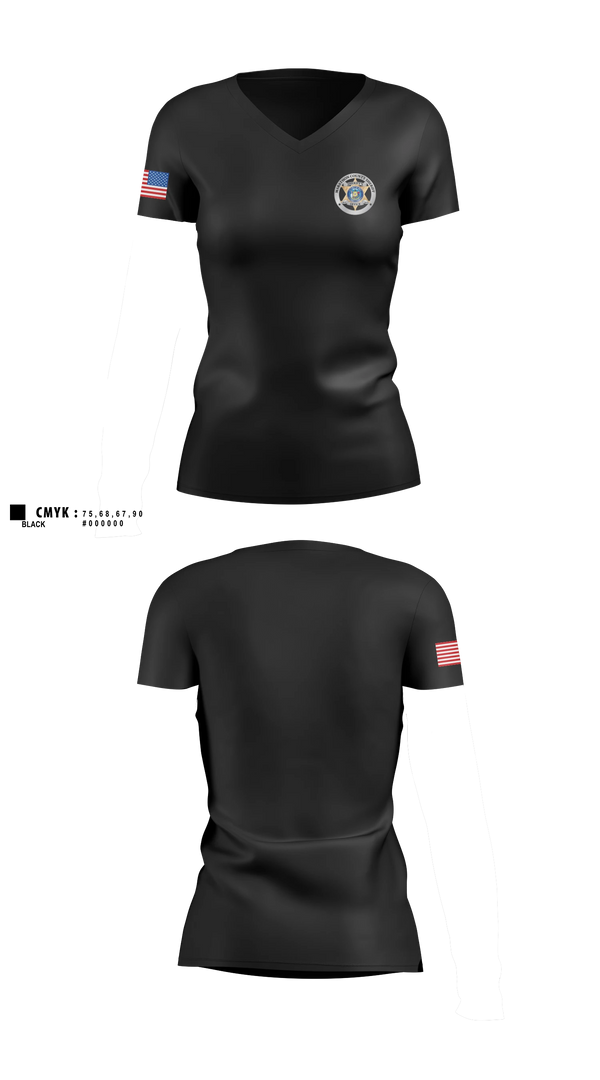 Marathon County Sheriff Women's Short Sleeve V-neck Shirt - 3