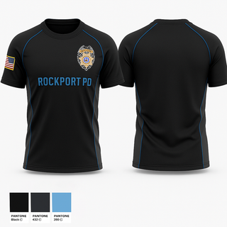 Short Sleeve Performance Shirt, ROCKPORT PD, Police, Teamtime, Team time, sublimation, custom sports apparel, team uniforms, spirit wear, spiritwear, sports uniforms, custom shirts, team store, custom team store, fundraiser sports, apparel fundraiser