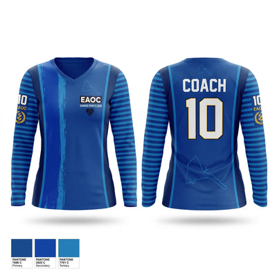 EAOC Women's Long Sleeve V-neck Shirt - 1