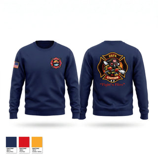 Crew Neck Sweatshirt, Dona Ana fire Rescue Station 42, Fire Department, Teamtime, Team time, sublimation, custom sports apparel, team uniforms, spirit wear, spiritwear, sports uniforms, custom shirts, team store, custom team store, fundraiser sports, apparel fundraiser