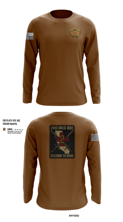 2nd Medical BDE 87997512 Long Sleeve Performance Shirt 30