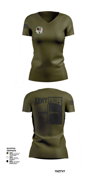 Womens Short Sleeve Vneck Shirt, DET 2 CO A 2-245th AVN, , Teamtime, Team time, sublimation, custom sports apparel, team uniforms, spirit wear, spiritwear, sports uniforms, custom shirts, team store, custom team store, fundraiser sports, apparel fundraiser