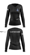 Pershing Rifles 59546775 Women's Long Sleeve V-neck Shirt - 2