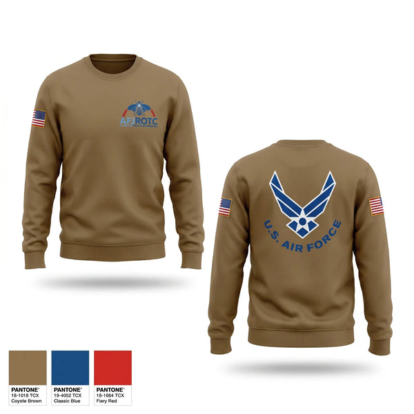 Crew Neck Sweatshirt, AFJROTC CA-20001, Air Force, Teamtime, Team time, sublimation, custom sports apparel, team uniforms, spirit wear, spiritwear, sports uniforms, custom shirts, team store, custom team store, fundraiser sports, apparel fundraiser