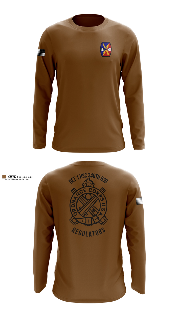 Long Sleeve Performance Shirt, DET 1 HSC 340TH BSB, Army, Teamtime, Team time, sublimation, custom sports apparel, team uniforms, spirit wear, spiritwear, sports uniforms, custom shirts, team store, custom team store, fundraiser sports, apparel fundraiser