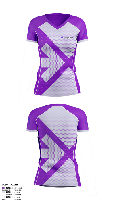 Jumpmind Pelotonia 7942497 Women's Short Sleeve V-neck Shirt - 1
