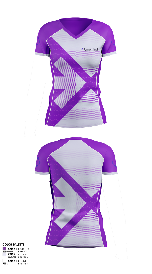 Womens Short Sleeve Vneck Shirt, Jumpmind Pelotonia, Cycling, Teamtime, Team time, sublimation, custom sports apparel, team uniforms, spirit wear, spiritwear, sports uniforms, custom shirts, team store, custom team store, fundraiser sports, apparel fundraiser