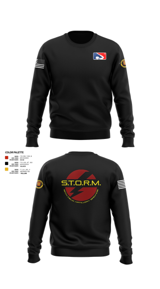 Crew Neck Sweatshirt, H2F STORM, Army, Teamtime, Team time, sublimation, custom sports apparel, team uniforms, spirit wear, spiritwear, sports uniforms, custom shirts, team store, custom team store, fundraiser sports, apparel fundraiser